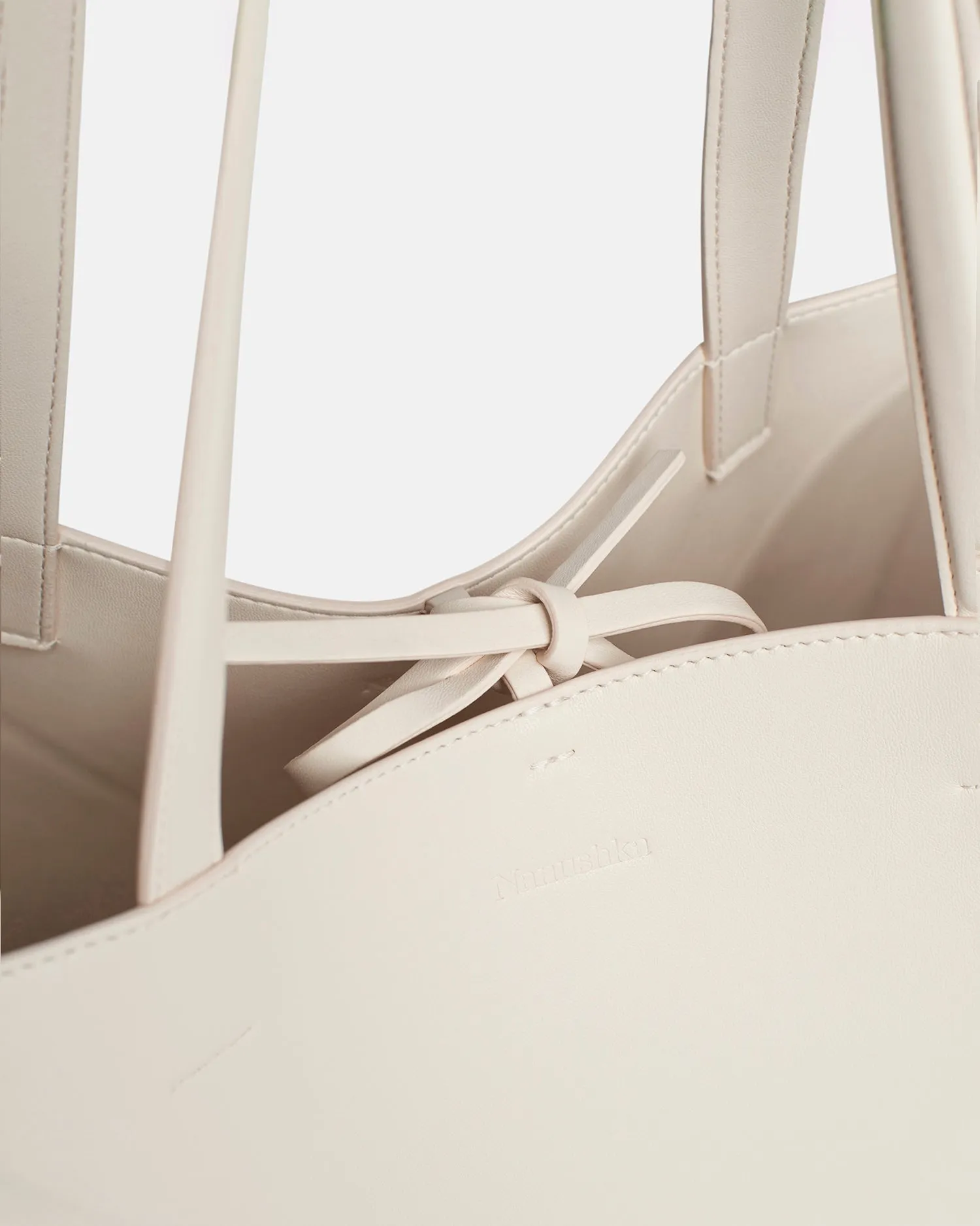 Origami Tote Large - Alt-Nappa Tote - Off White