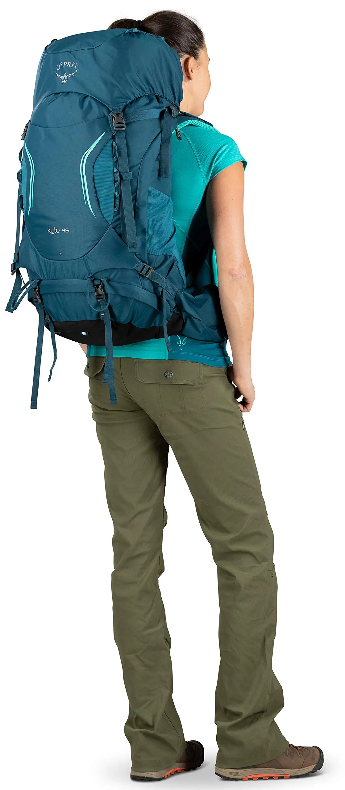 Osprey Packs Kyte 46 Women's Backpack, Ice Lake Green, WX/Small