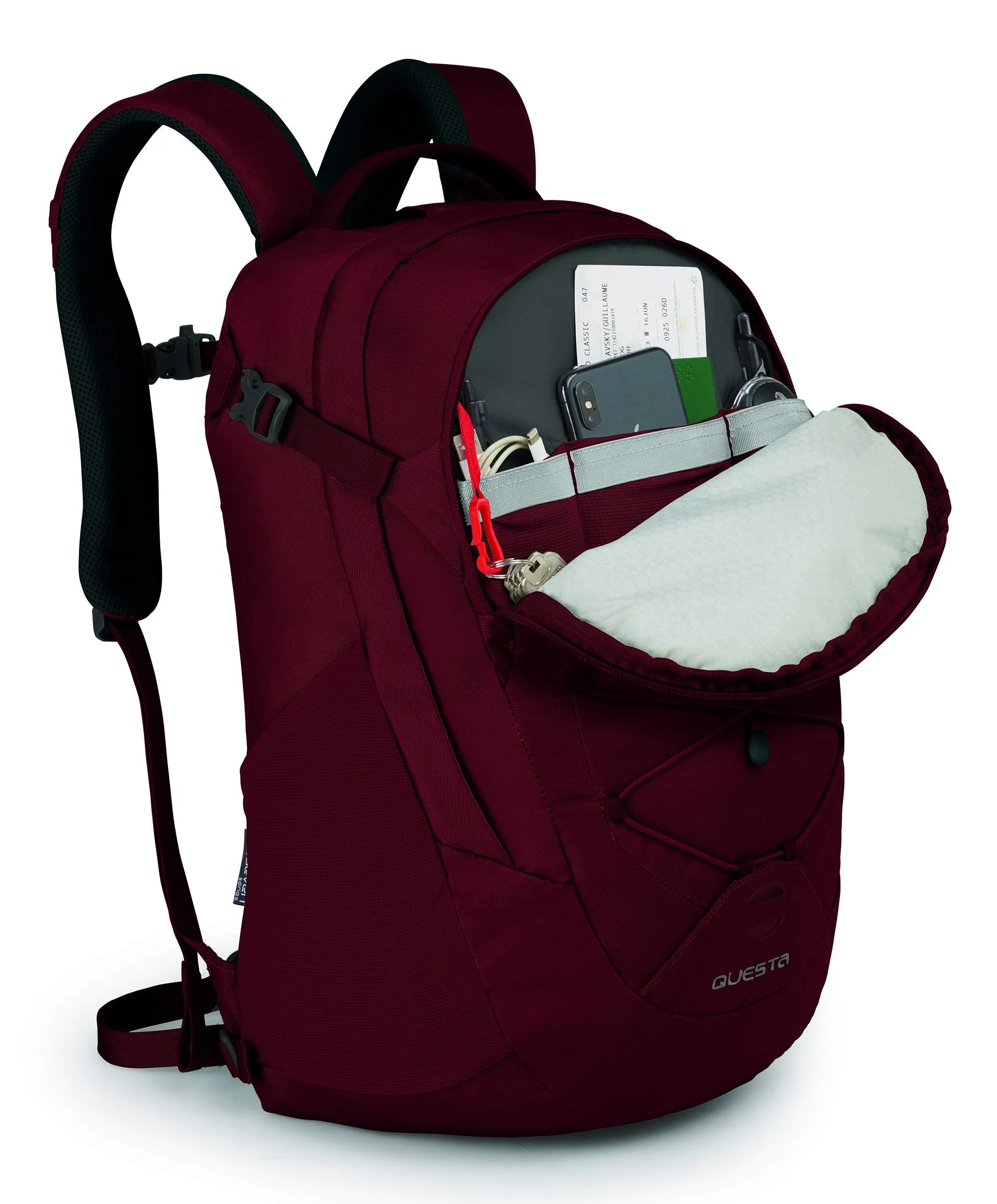 Osprey Packs Questa Women's Laptop Backpack, Red Herring