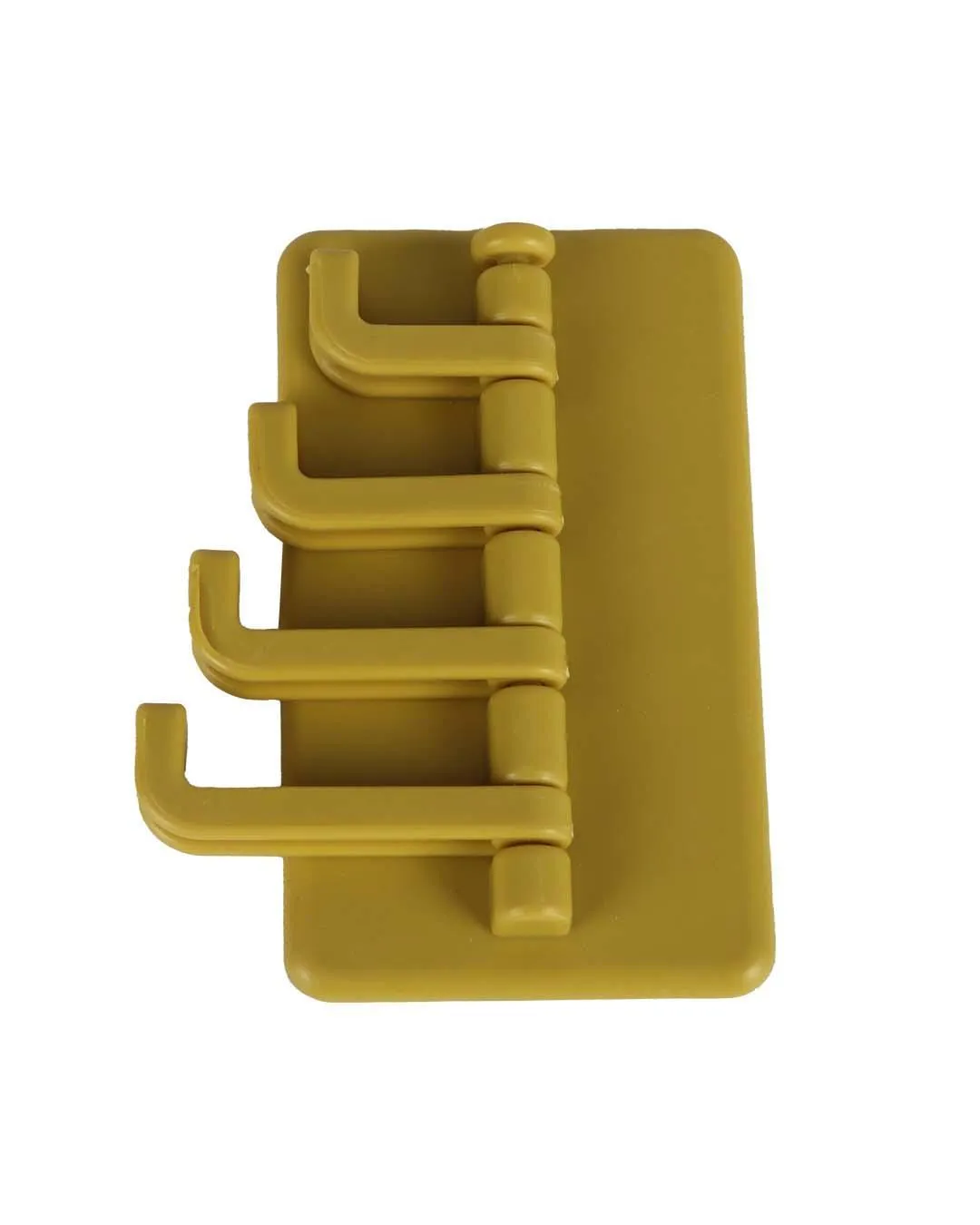 Plastic, Multi Hook With 4 Knob, Solid, Glossy : Finish, Multicolor