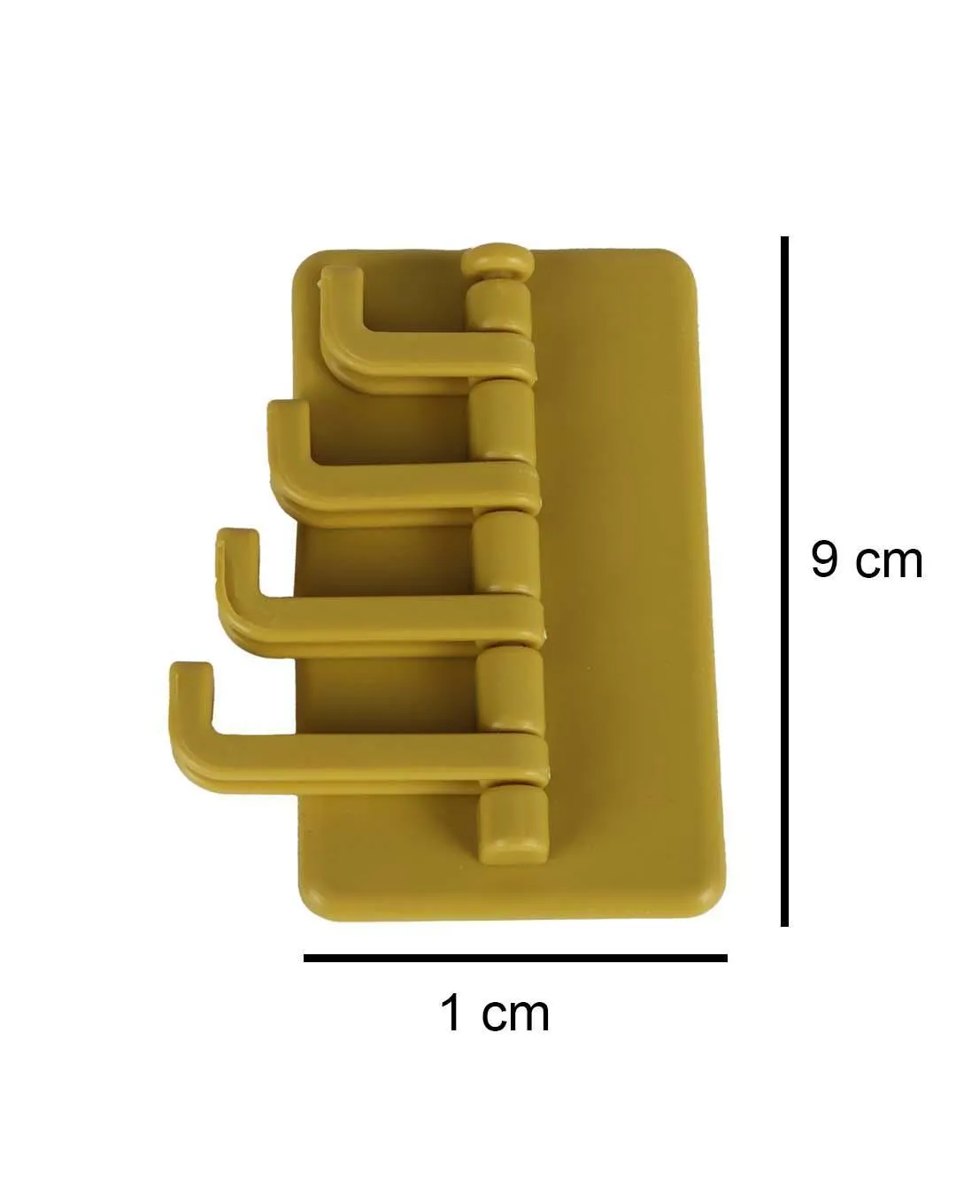 Plastic, Multi Hook With 4 Knob, Solid, Glossy : Finish, Multicolor