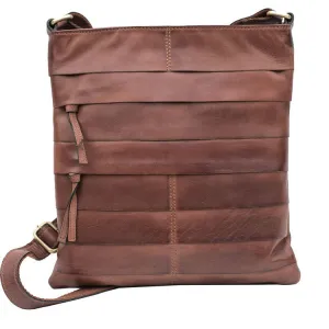 Prime Hide Ridgeback Luxury Brown Leather Crossbody Bag