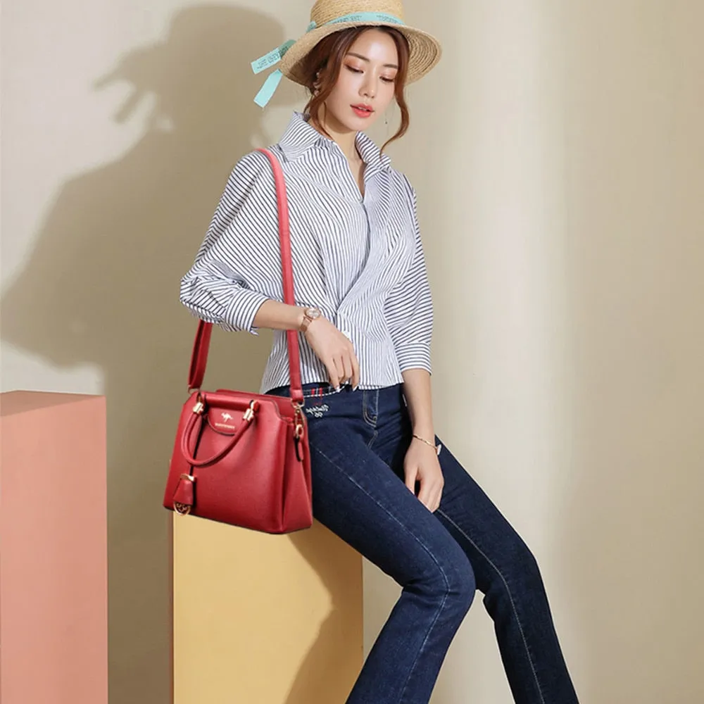 Soft Leather Luxury Casual Tote Handbags