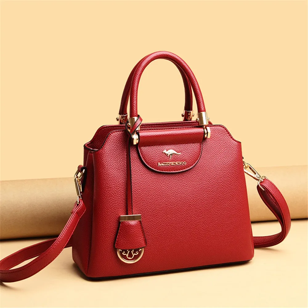 Soft Leather Luxury Casual Tote Handbags