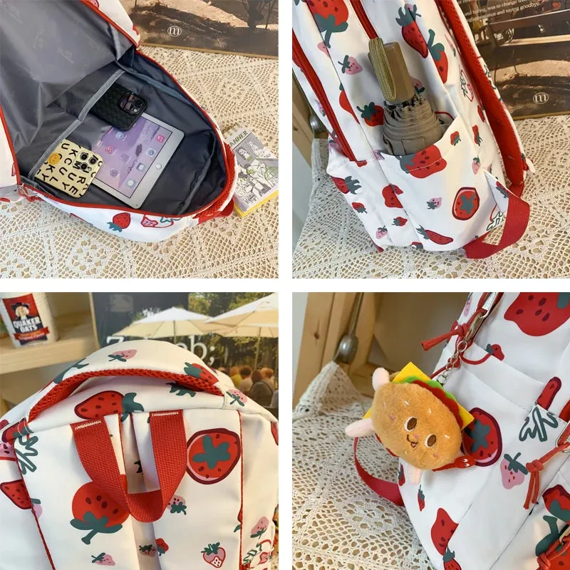 Sohiwoo Fashion Kawaii Schoolbag for Teenage Waterproof Nylon Girls Bagpack Women Laptop Backpack Travel Backpack Cute Cartoon Bookbag
