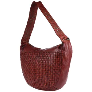 Spaghetti Western Swc129Cg Hobo Vintage Handmade Drum Dyed Genuine European Cowhide Leather Women Bag Western Handbag Purse