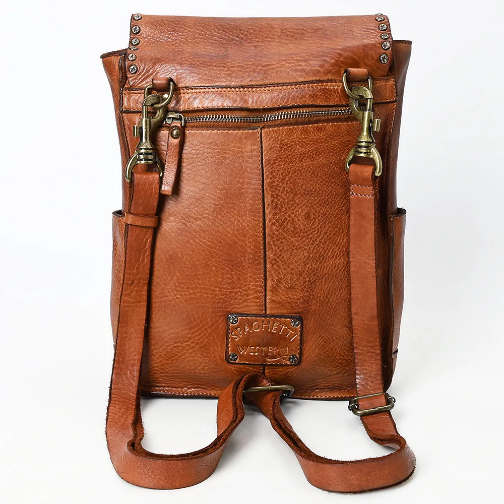Spaghetti Western Swc139Cg Tote Vintage Handmade Drum Dyed Genuine European Cowhide Leather Women Bag Western Handbag Purse
