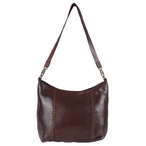 Spaghetti Western Swc140Brn Hobo Vintage Handmade Drum Dyed Genuine European Cowhide Leather Women Bag Western Handbag Purse