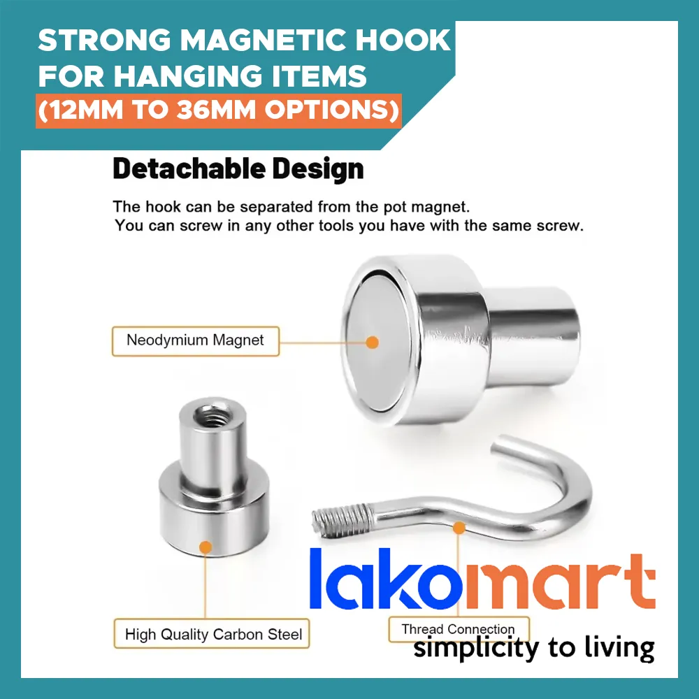 Strong Magnetic Hook for Hanging items in Kitchen, Home, Office, Work, Fridge
