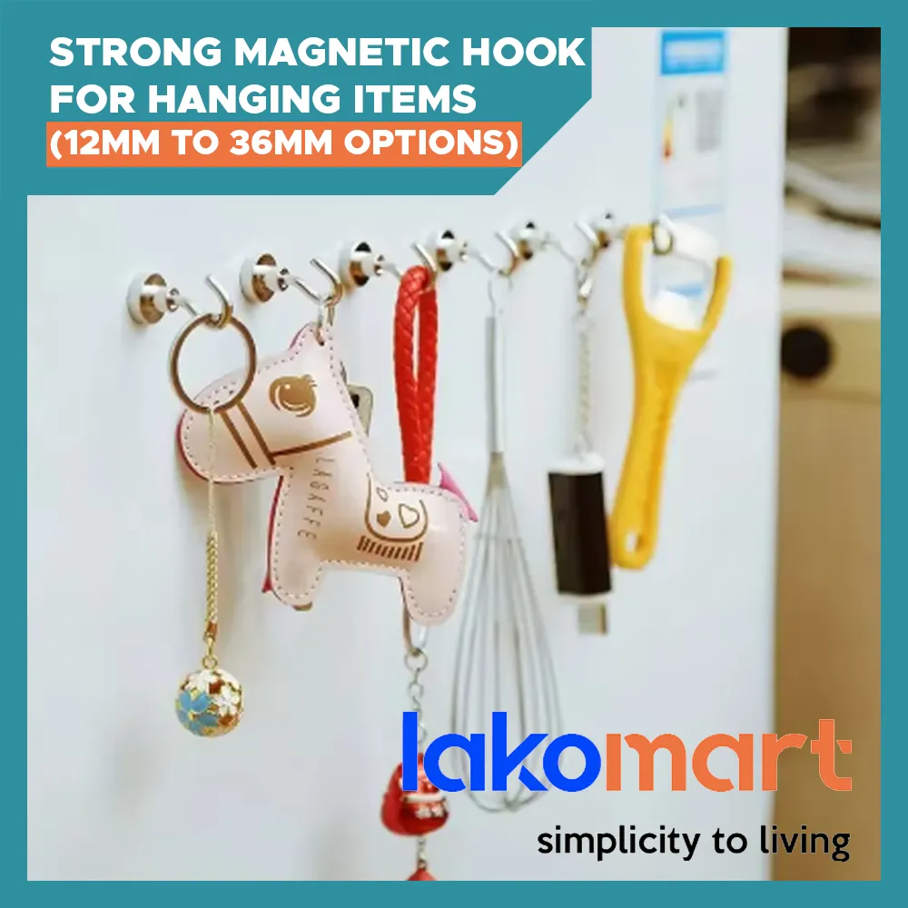 Strong Magnetic Hook for Hanging items in Kitchen, Home, Office, Work, Fridge