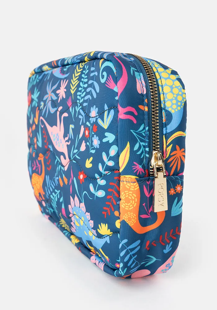 Teal Dinosaur Print Popsy Multi Use Bag