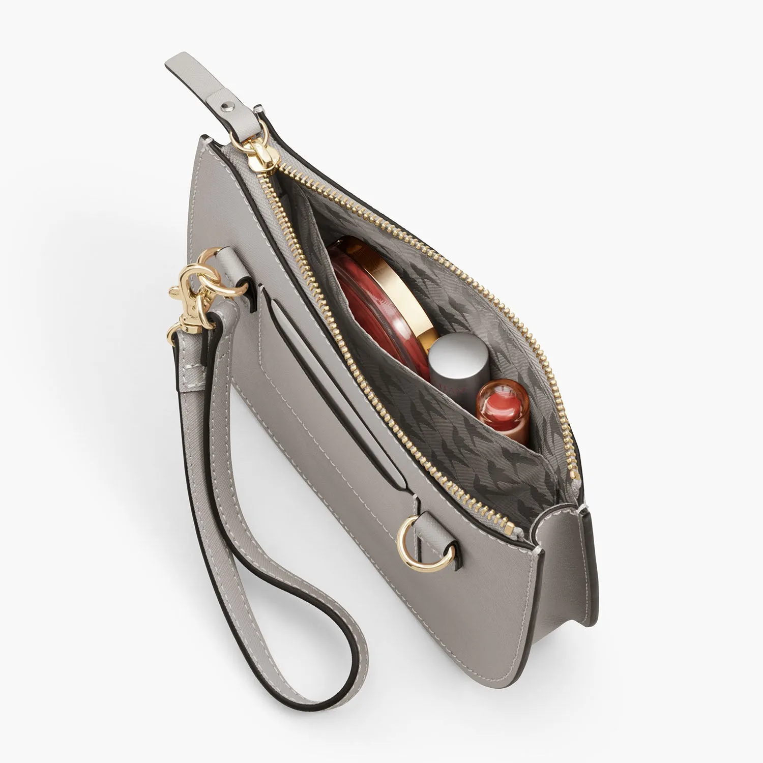 The Waverley 2 - Saffiano Leather - Light Grey / Gold / Grey