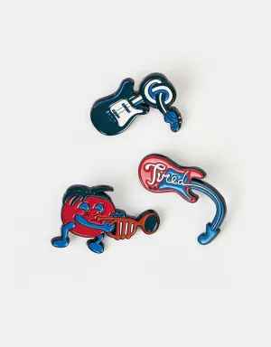 Tired Music Pin Set - Multi
