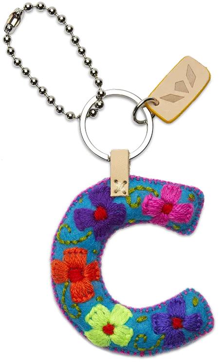 TURQUOISE FELT ALPHABET CHARMS