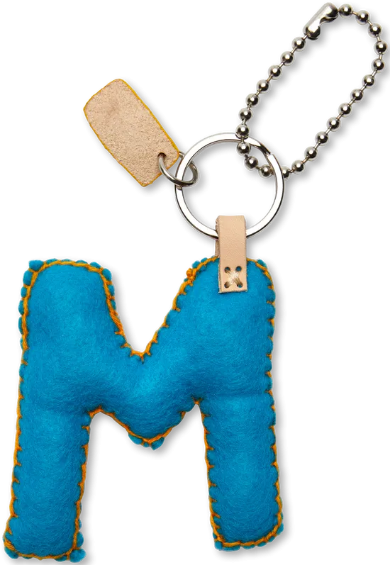 TURQUOISE FELT ALPHABET CHARMS