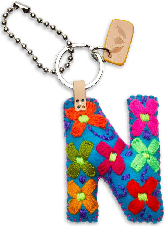 TURQUOISE FELT ALPHABET CHARMS