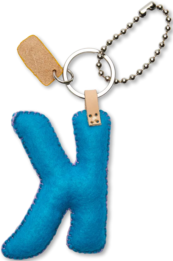 TURQUOISE FELT ALPHABET CHARMS