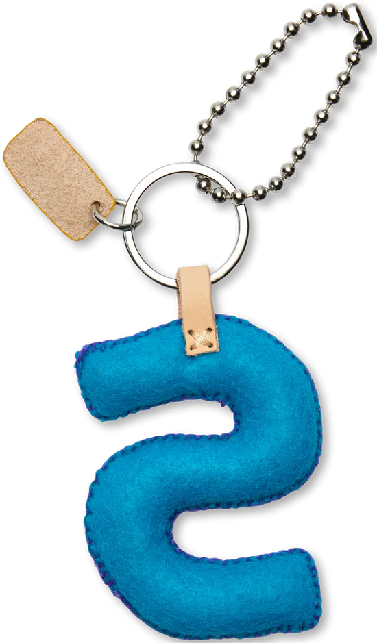 TURQUOISE FELT ALPHABET CHARMS