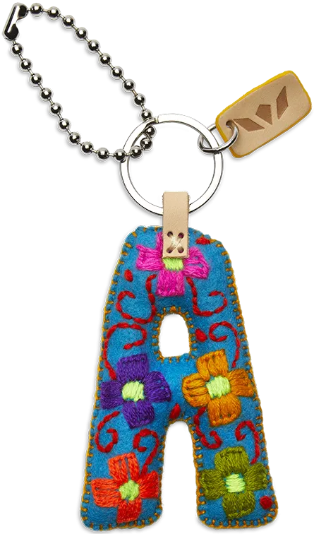 TURQUOISE FELT ALPHABET CHARMS