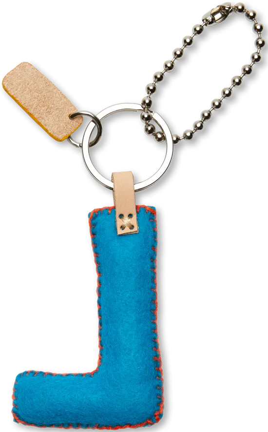 TURQUOISE FELT ALPHABET CHARMS