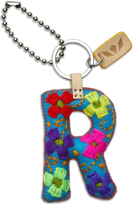 TURQUOISE FELT ALPHABET CHARMS
