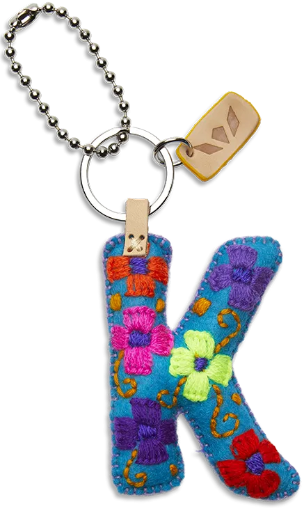 TURQUOISE FELT ALPHABET CHARMS