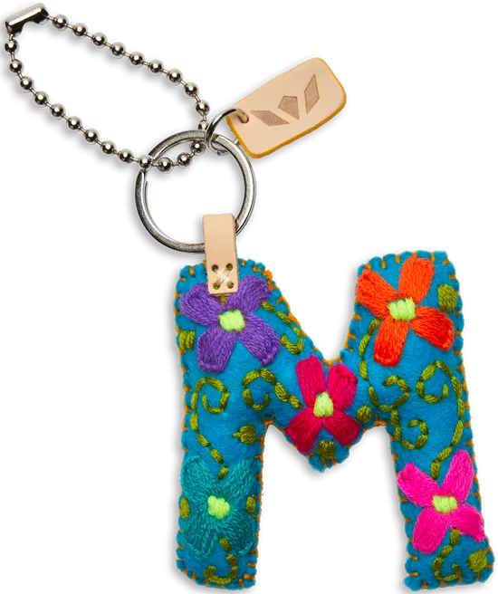 TURQUOISE FELT ALPHABET CHARMS