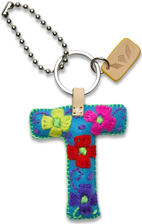 TURQUOISE FELT ALPHABET CHARMS