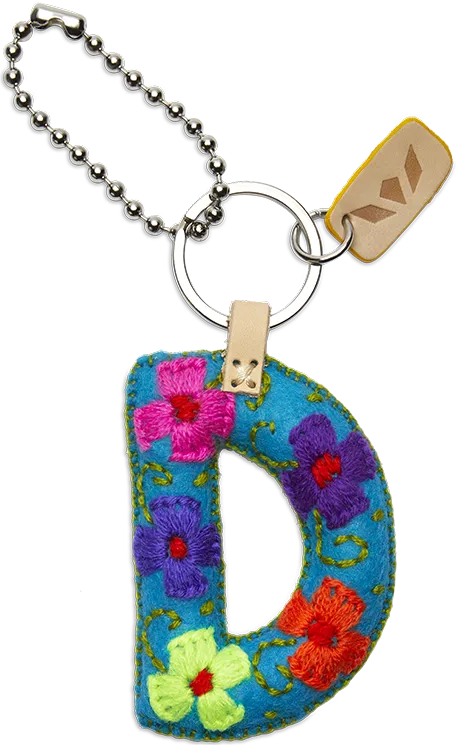 TURQUOISE FELT ALPHABET CHARMS