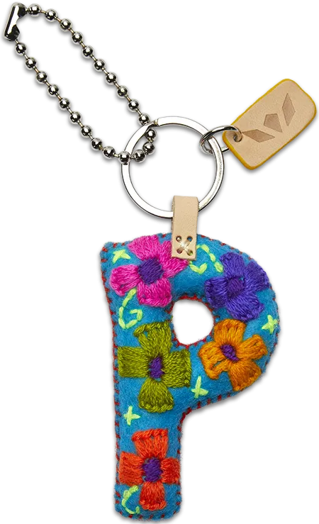 TURQUOISE FELT ALPHABET CHARMS