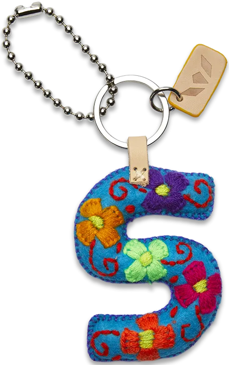 TURQUOISE FELT ALPHABET CHARMS