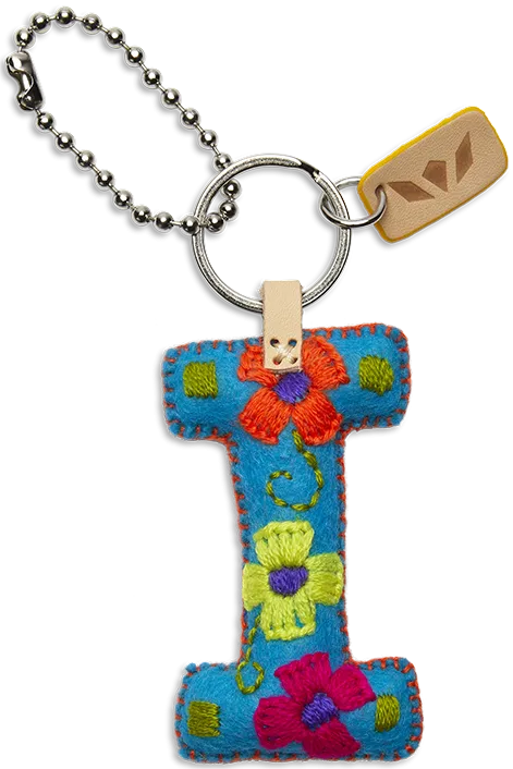 TURQUOISE FELT ALPHABET CHARMS