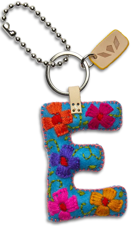 TURQUOISE FELT ALPHABET CHARMS