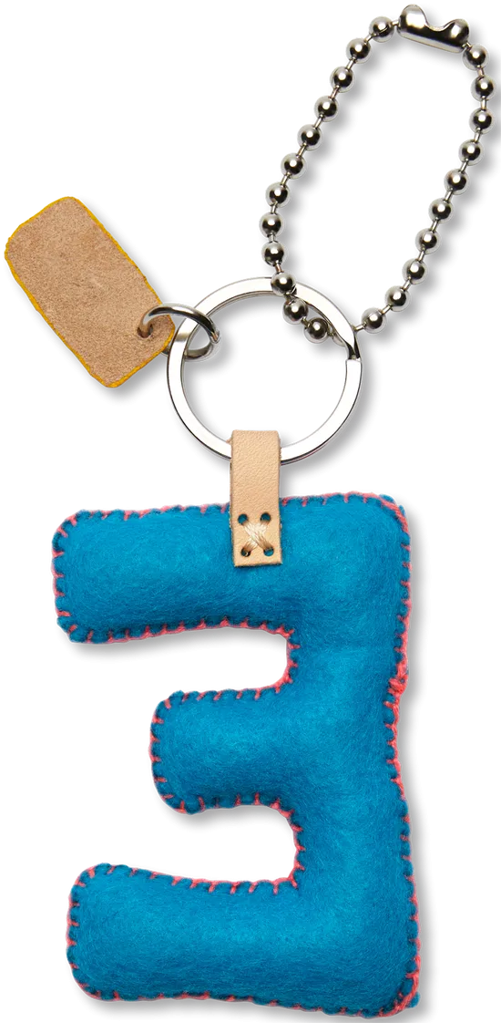 TURQUOISE FELT ALPHABET CHARMS