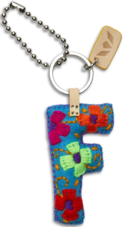 TURQUOISE FELT ALPHABET CHARMS