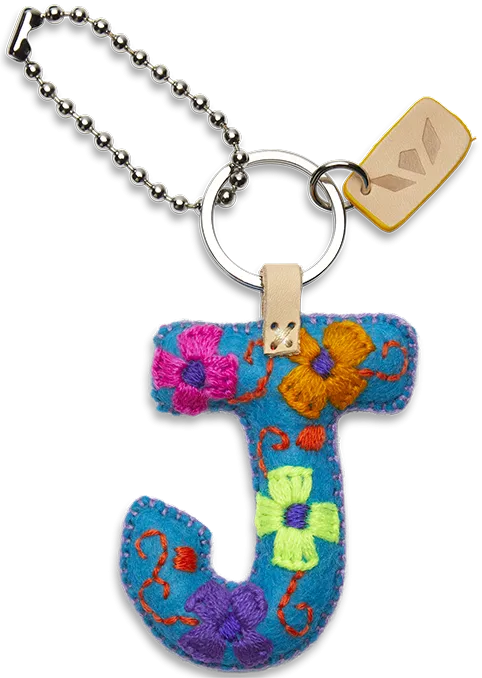 TURQUOISE FELT ALPHABET CHARMS