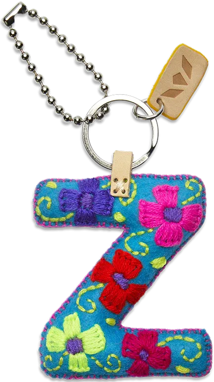 TURQUOISE FELT ALPHABET CHARMS