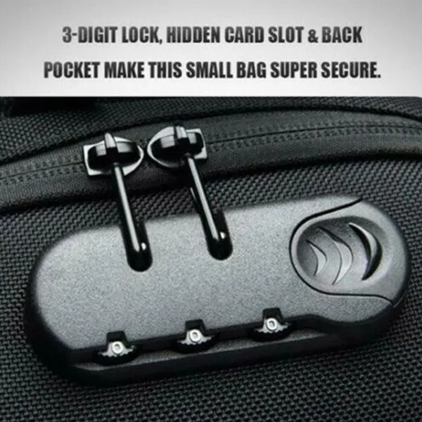 USB Anti-theft Multi-purpose Oxford Cloth Men's Waterproof Chest Bag For Travels and Daily Use