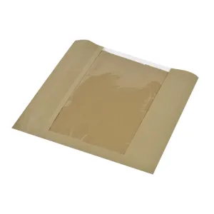 Vegware Compostable Kraft Sandwich Bags With PLA Window Large (Pack of 1000) - DW638