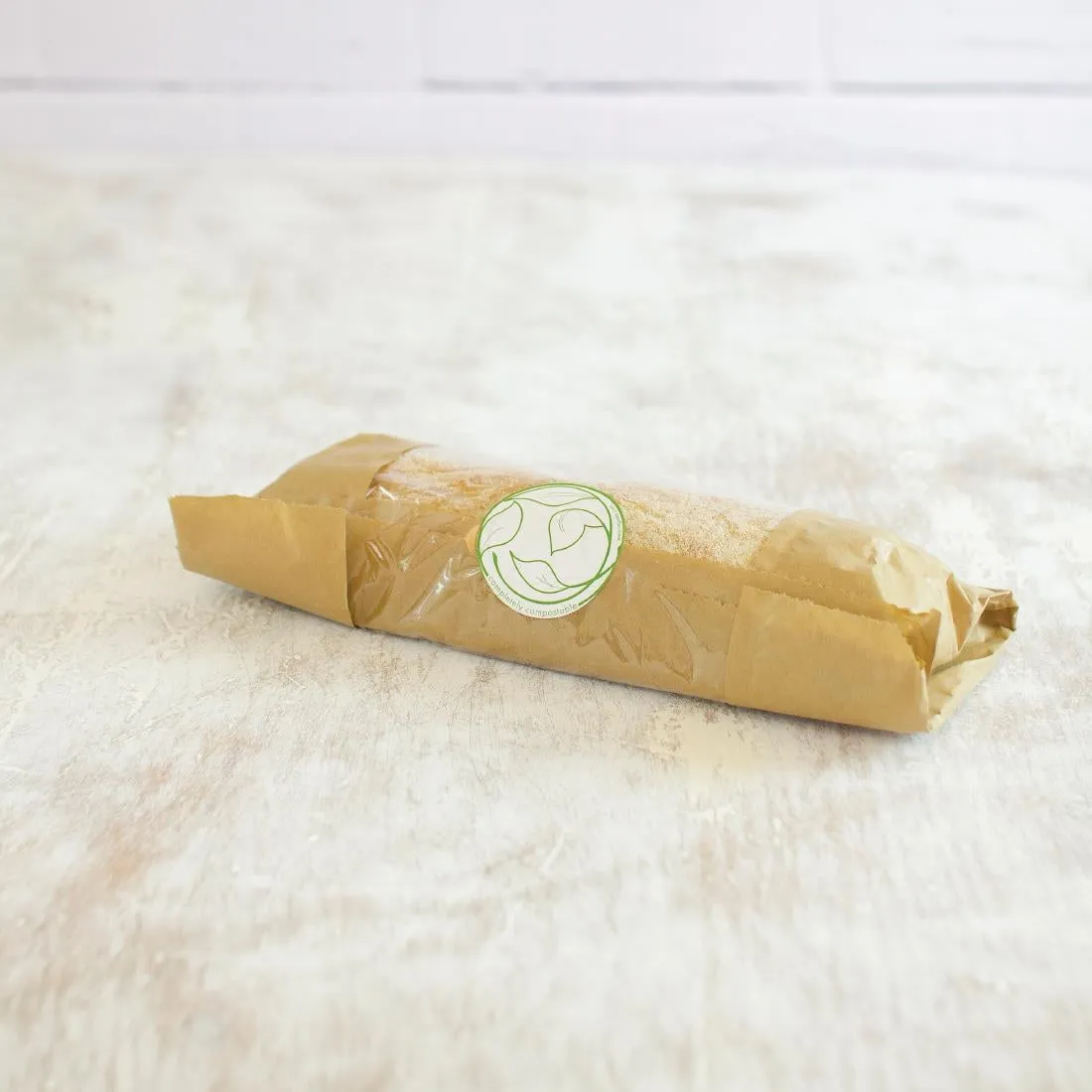 Vegware Compostable Kraft Sandwich Bags With PLA Window Large (Pack of 1000) - DW638
