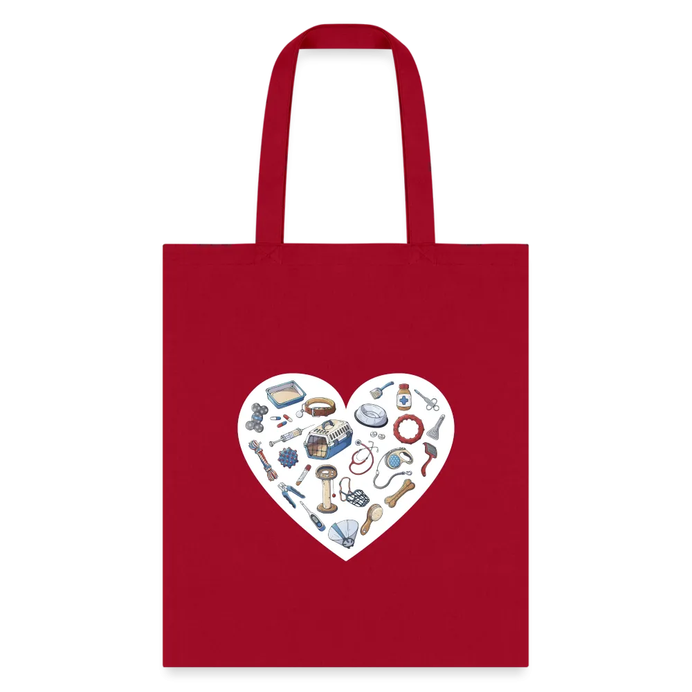 Veterinary Heart Cotton Tote Bag
