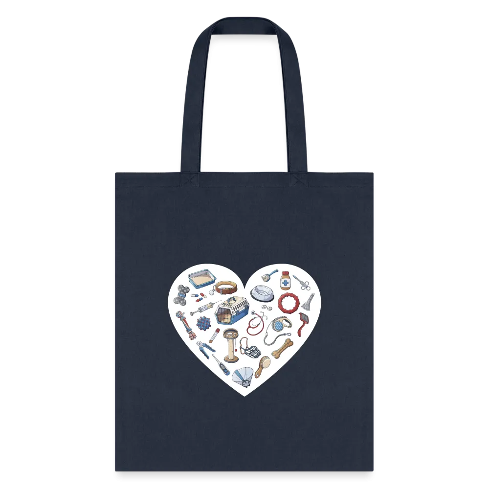Veterinary Heart Cotton Tote Bag