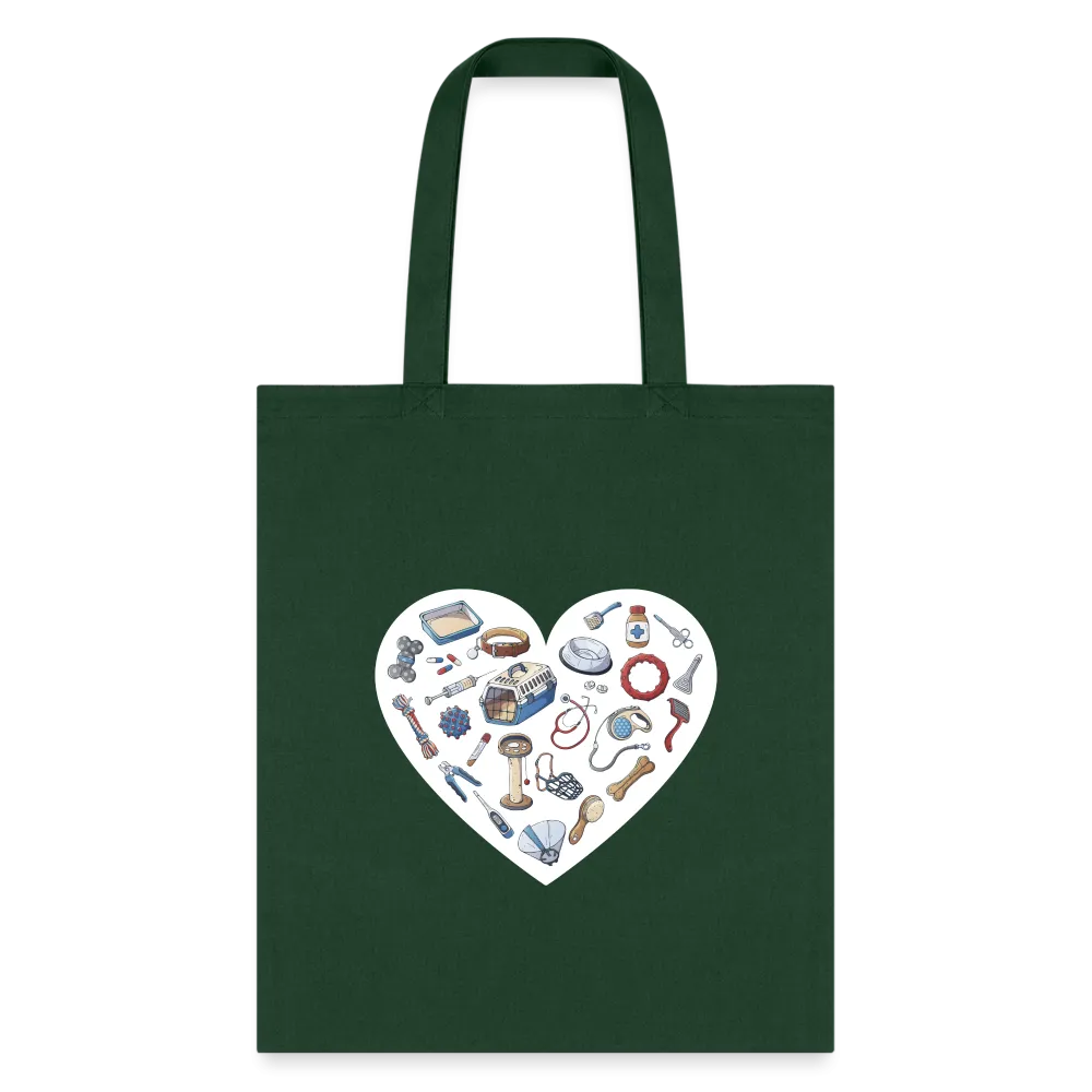 Veterinary Heart Cotton Tote Bag