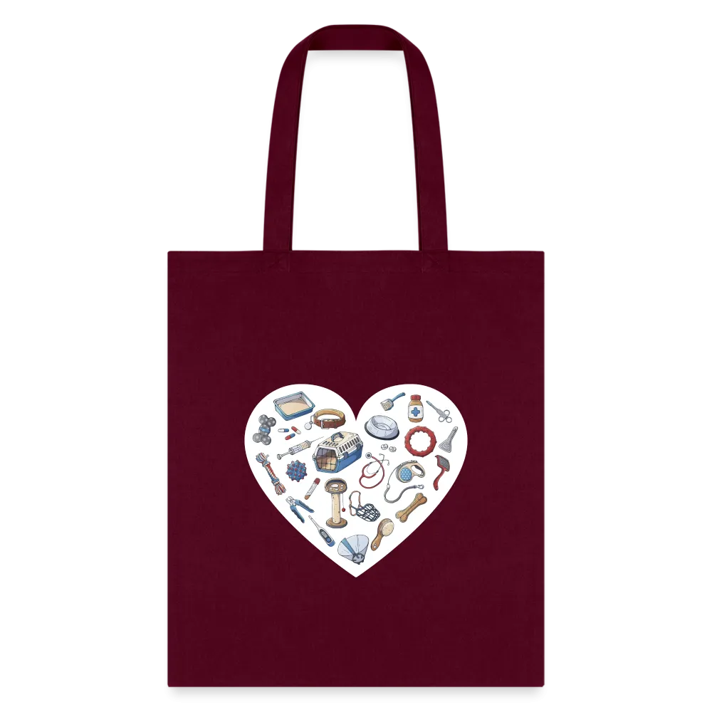 Veterinary Heart Cotton Tote Bag