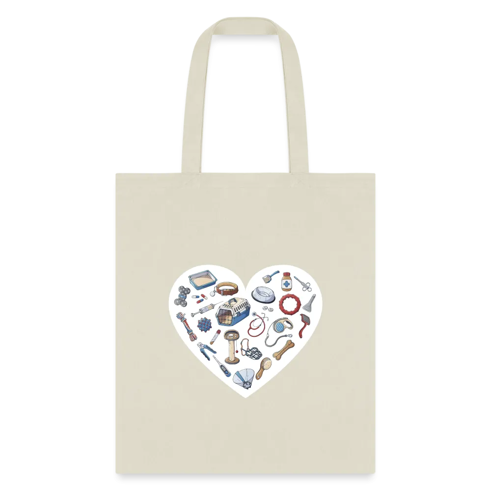 Veterinary Heart Cotton Tote Bag