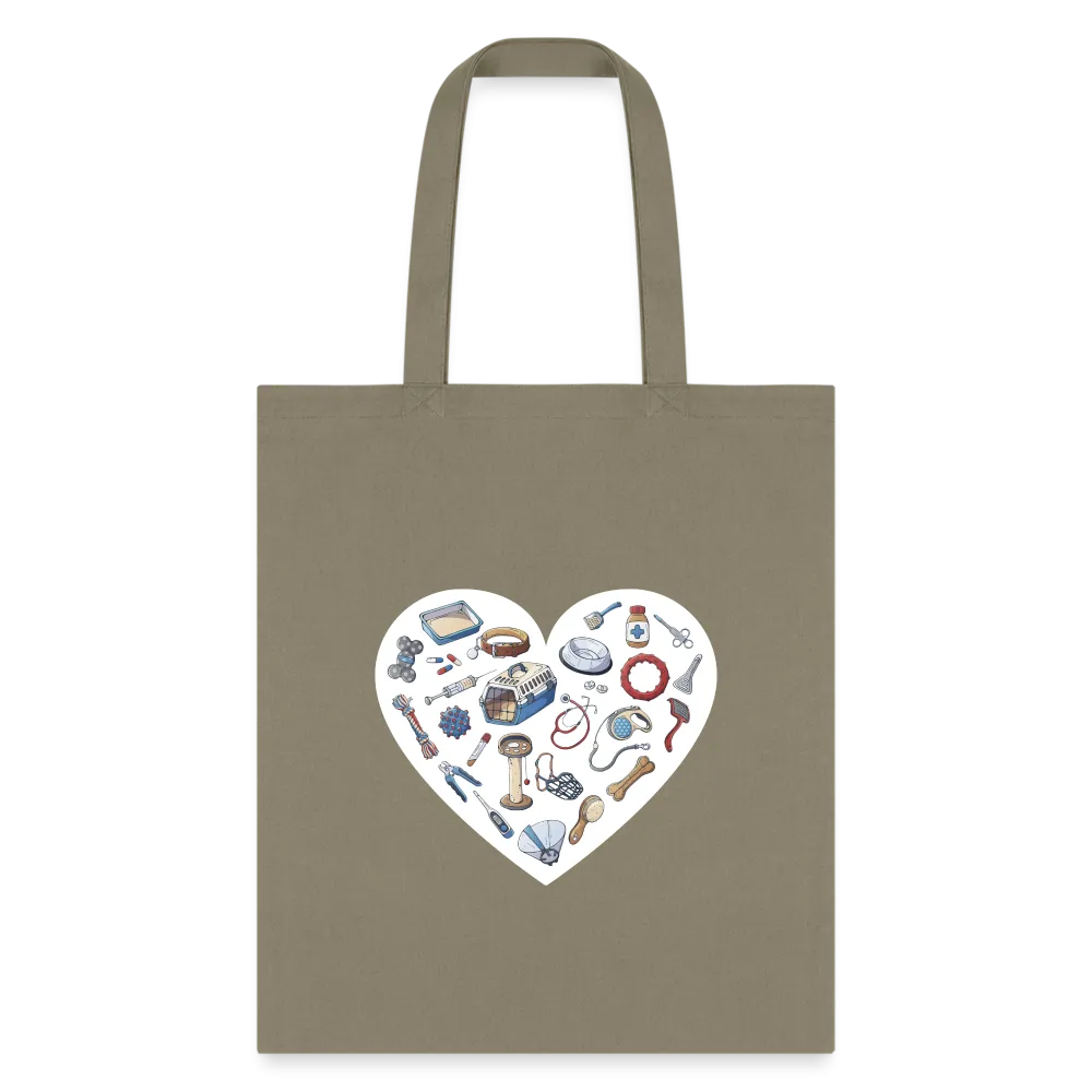 Veterinary Heart Cotton Tote Bag