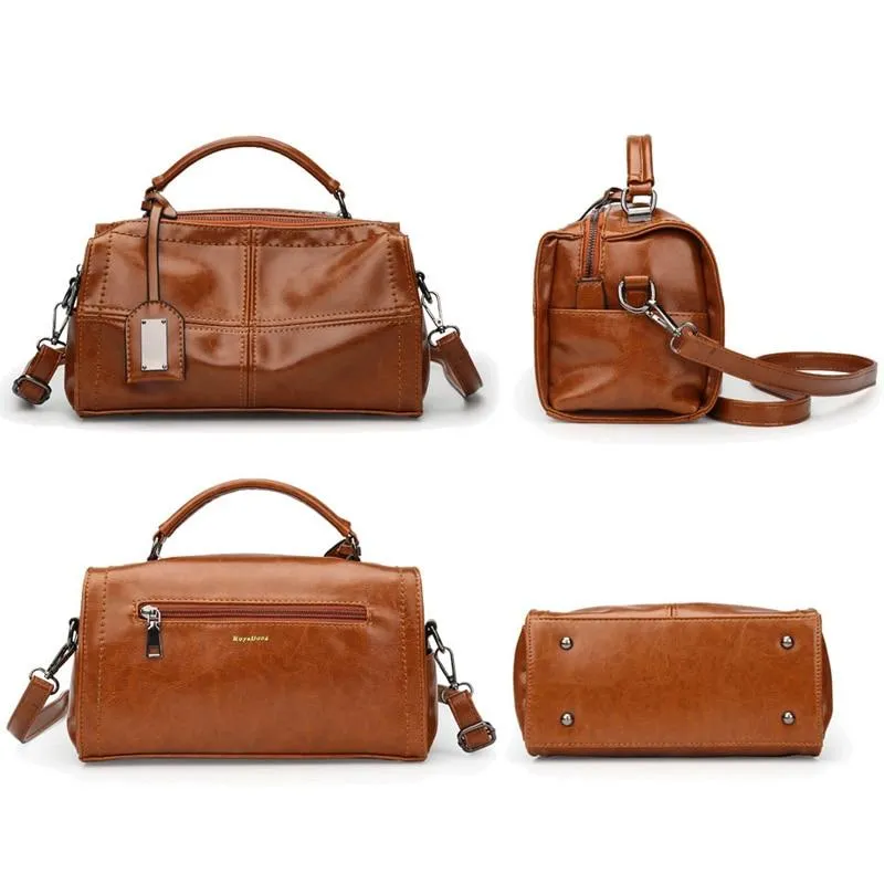 Vintage Glossy Shoulder Bag