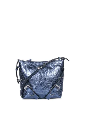 Voyou Small Metallic Blue Leather Bag
