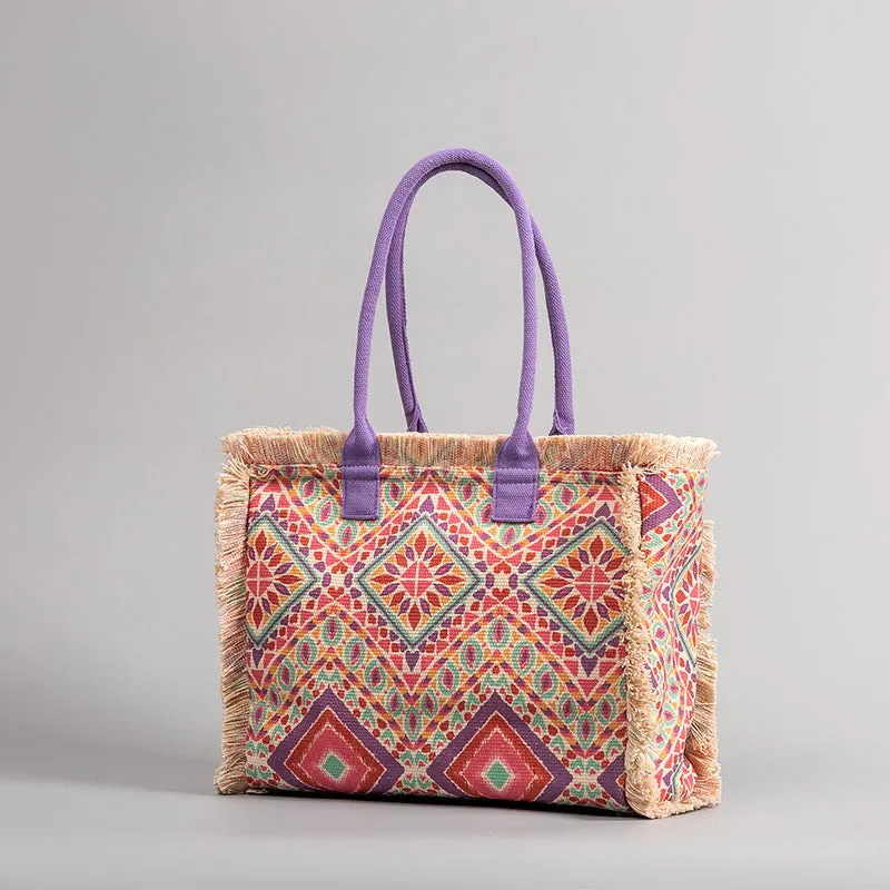 Wholesale Boho Vintage Shoulder Canvas Bag