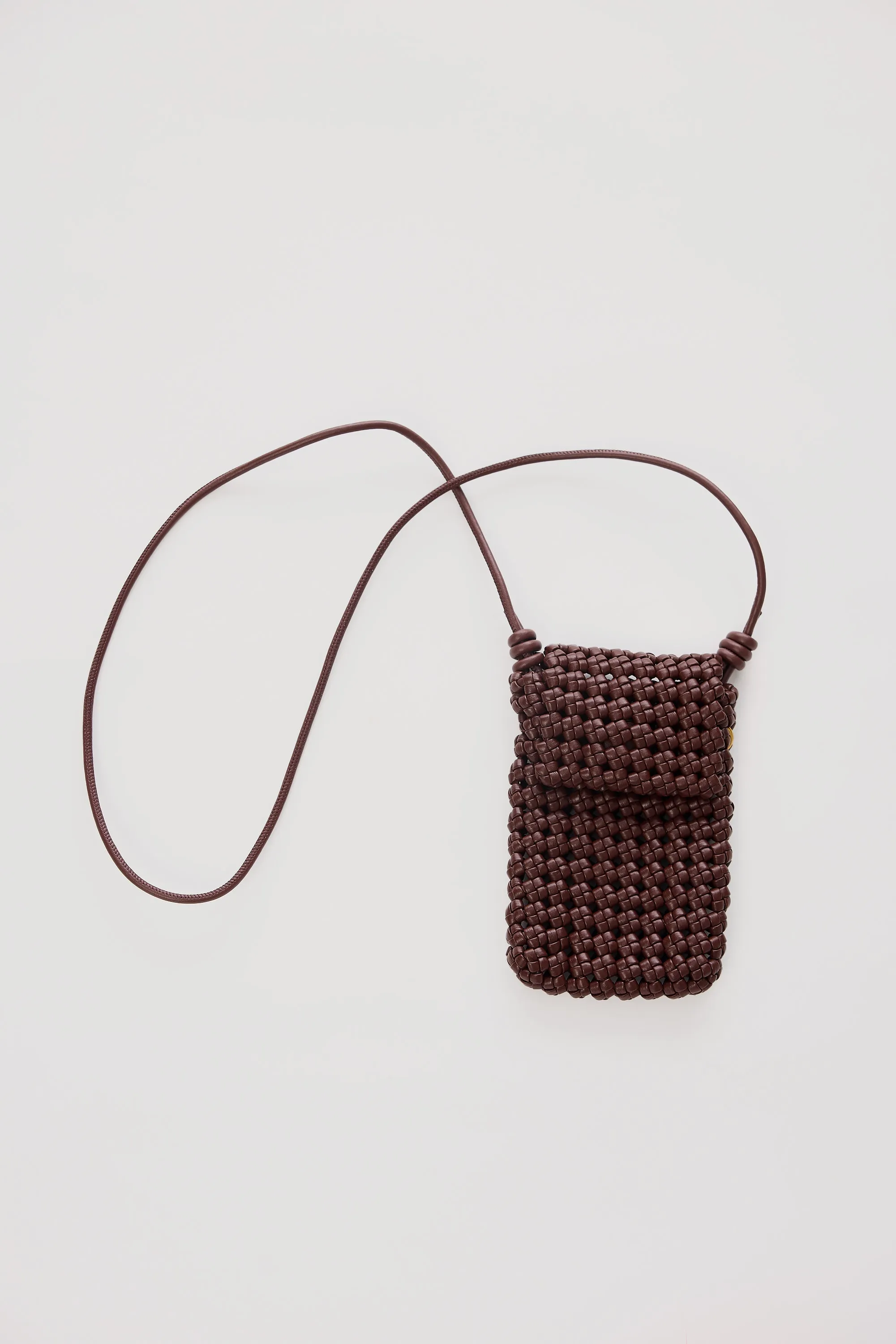 Woven Crossbody Bag - Chocolate